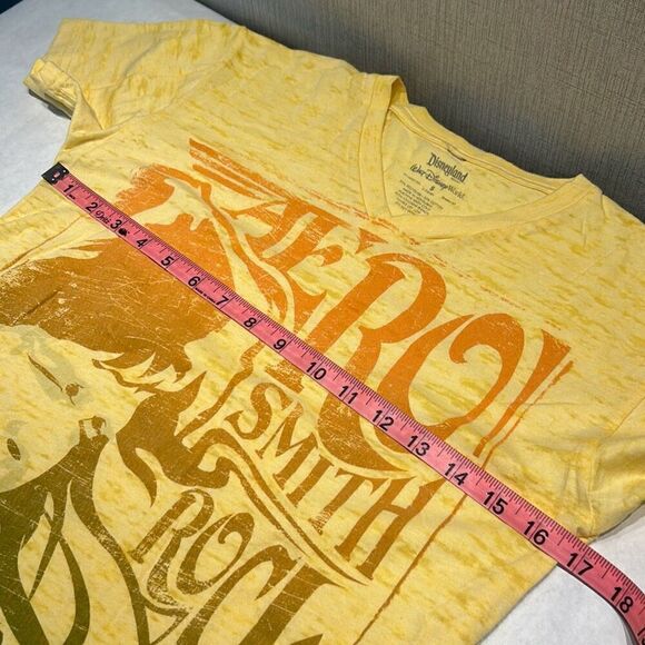 WDW Aerosmith Rock n Roller Coaster Burnout Tshirt Yellow Sz Small Disneyland Wa - Picture 5 of 6